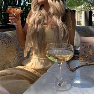 capulet yellow set top is a L and bottoms are a M